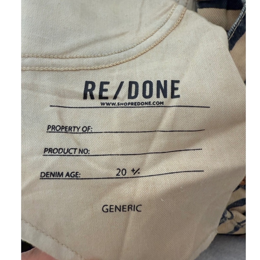 RE/DONE Jeans Women's 26 Y2K Zebra‎ Animal Print Raw Hem Tan Denim - Picture 7 of 12